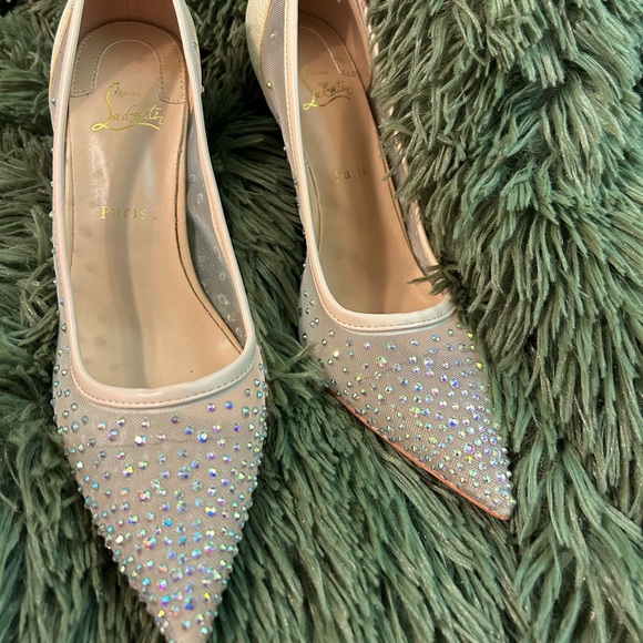 Christian Louboutin Sparkling Nude Heels - Picture 5 of 14